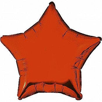 Куля повітряна 18" Зірка помаранчева Ф, 3204-0014