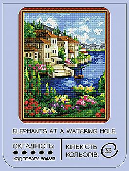 Алмазная мозаика "Слоны у водопоя (Морское побережье)" 40*50 см, GF184, ТМ "99IDEAS" Алмазная мозаика "Слоны у водопоя (Морское побережье)" 40*50 см, GF184, ТМ "99IDEAS"