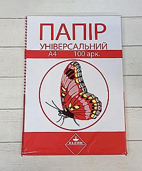 Папір А4 100 арк. 80 г/м2 Універсальний Klerk Папір А4 100 арк. 80 г/м2 Універсальний Klerk