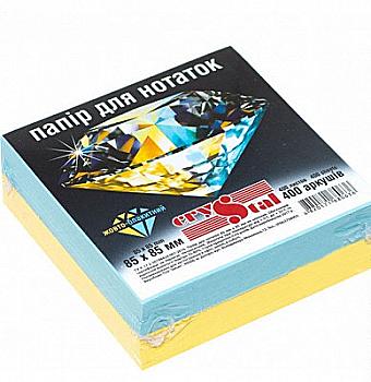 Папір для нотаток 85*85 мм 400 арк., не скл. жовто-блакитний 33.17 Папір для нотаток 85*85 мм 400 арк., не скл. жовто-блакитний 33.17