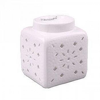 Аромалампа Scentchips квадратна різьблена 10*10*12 см, білий, 8240108 Аромалампа Scentchips квадратна різьблена 10*10*12 см, білий, 8240108
