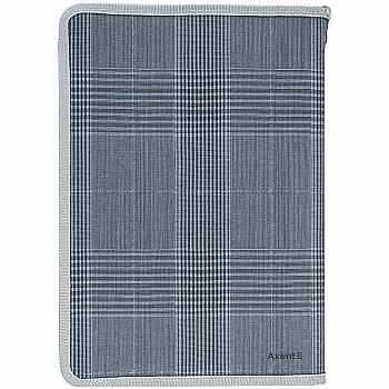 Папка объемная на молнии, А4 +, Tartan Gray, 1804-17-A
