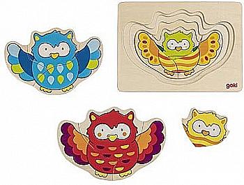 Пазл-вкладиш Goki Сова, 57687G Пазл-вкладиш Goki Сова, 57687G