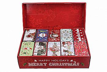 Подарункова коробка новорічна бляшана 11,5*6,5*4 см, 63-1101