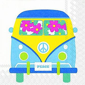 Серветка для декупажу 25*25 см "Квітковий автобус" IHR-L 524200