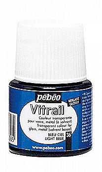 Фарба лакова по склу та металу Vitrail 45 мл прозора, блакитне небо, 050-036 ТМ "Pebeo" Фарба лакова по склу та металу Vitrail 45 мл прозора, блакитне небо, 050-036 ТМ "Pebeo"