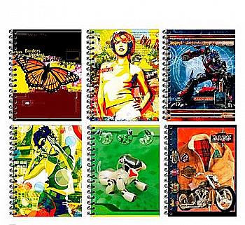 Зошит А6 80 арк. на спіралі, карт., обкл. в ассорт., ТА6280 Зошит А6 80 арк. на спіралі, карт., обкл. в ассорт., ТА6280