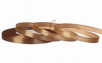 Лента атлас 12 мм-23 м, 105, светло-коричневая