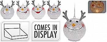 Подвеска новогодняя Шар-фигурка LED 12 см (4 вида в ассорт.), AX5303090 Подвеска новогодняя Шар-фигурка LED 12 см (4 вида в ассорт.), AX5303090