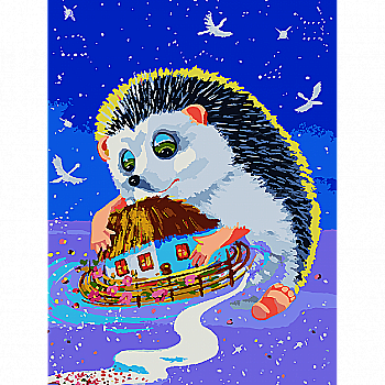 Набір для розпису по номерах 40*50 см "Тримаю біля серця", 954408 Santi