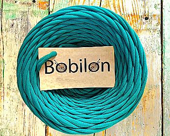 Пряжа трикотажна Bobilon Mini (5-7 мм), блакитна лагуна Пряжа трикотажна Bobilon Mini (5-7 мм), блакитна лагуна