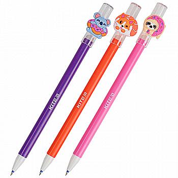 Ручка гелева "пиши-стирай" Sweet, синя, K21-351 ***