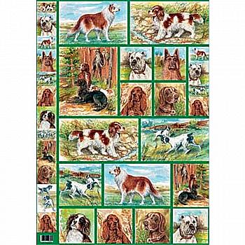 Карта декупажна 002 "Собаки" 50х70 см, Maimeri Італія