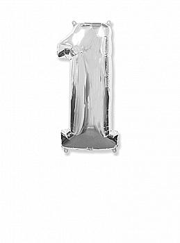 Куля повітряна Цифра 1 срібло Ф, 1207-3269