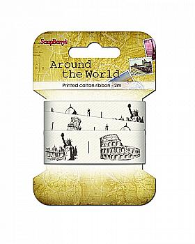 Стрічка декоративна Навколо світу, 25мм, 2м, SCB390403