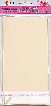 Набір кремових текстурованих заготовок для листівок, 10х20 см., 952236