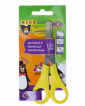 Ножницы детские 13,2 см, с линейкой, желтый, ZB.5001-08