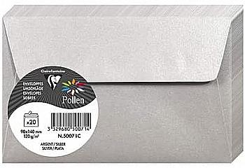 Конверт декоративный Pollen FT30 (90*140 мм)/120 г, Silver/Серебрянный, 50071C Конверт декоративный Pollen FT30 (90*140 мм)/120 г, Silver/Серебрянный, 50071C