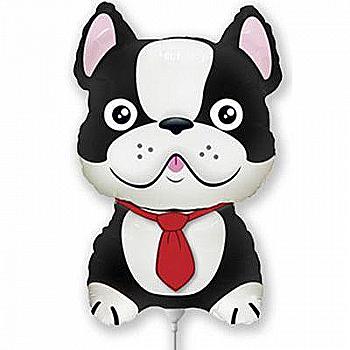 Шар воздушный Фигура Бульдог черный, 1206-0999