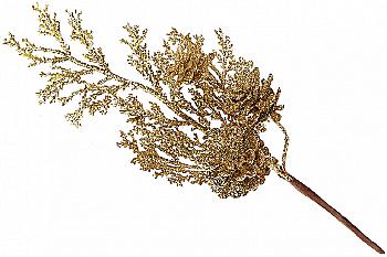 Гілка декоративна 20 см, золото, 839-209