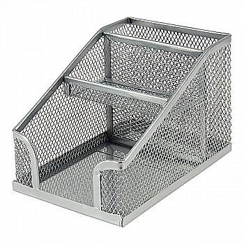 Підставка-органайзер метал., срібна, 2118-03-А