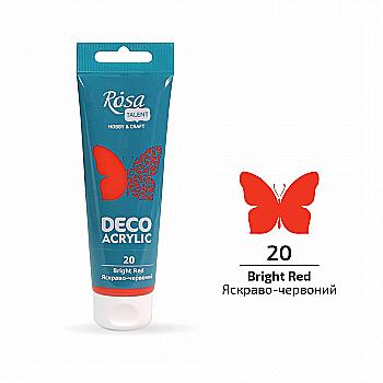 Акрил для декора, Ярко-красный, матовый, 75 мл, ROSA TALENT Акрил для декора, Ярко-красный, матовый, 75 мл, ROSA TALENT