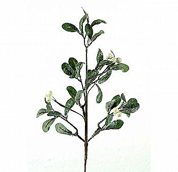 Украшение новогодняя Ветка 45 см с цветами, 9761838