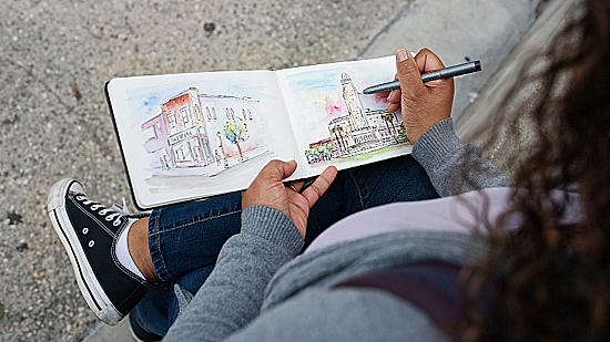 Полевой скетчинг в парке: портативный набор✏️