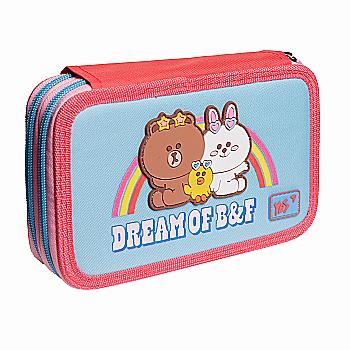 Пенал жесткий YES HP-01 "Line Friends" двойной, 533386 Пенал жесткий YES HP-01 "Line Friends" двойной, 533386