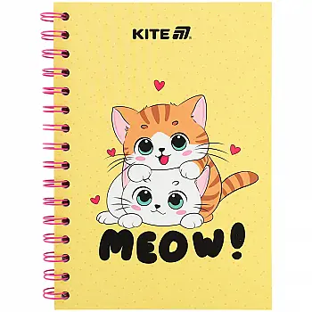 Блокнот на спирали картонная обкл., А5, 80 л, кл, Cute 1, K25-1911-1 Блокнот на спирали картонная обкл., А5, 80 л, кл, Cute 1, K25-1911-1