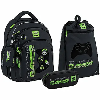 Набір рюкзак + пенал + сумка для взуття Kite 763S Gamer, SET_K25-763S-2 Набір рюкзак + пенал + сумка для взуття Kite 763S Gamer, SET_K25-763S-2