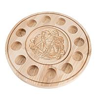 Деревянная доска для подачи куличей и яиц №2 (28 см ясень), 40020 Деревянная доска для подачи куличей и яиц №2 (28 см ясень), 40020