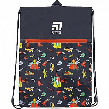 Сумка для взуття з кишенею Kite Education 601L-2 VIS, VIS19-601L-2 Сумка для взуття з кишенею Kite Education 601L-2 VIS, VIS19-601L-2