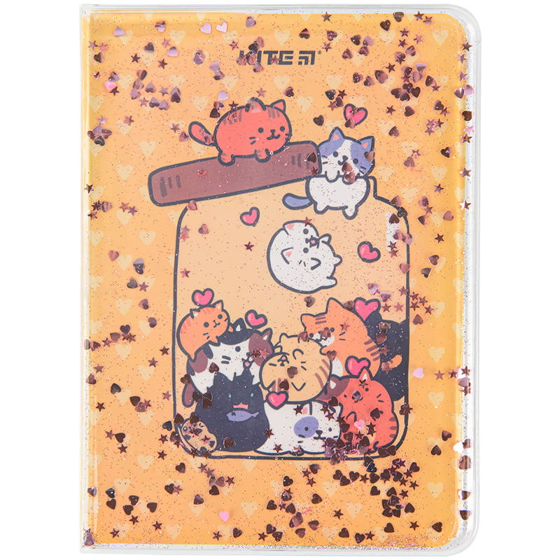 Блокнот А6, 80 арк. кл. "Cats", силіконова м`яка обкл., K22-231-4