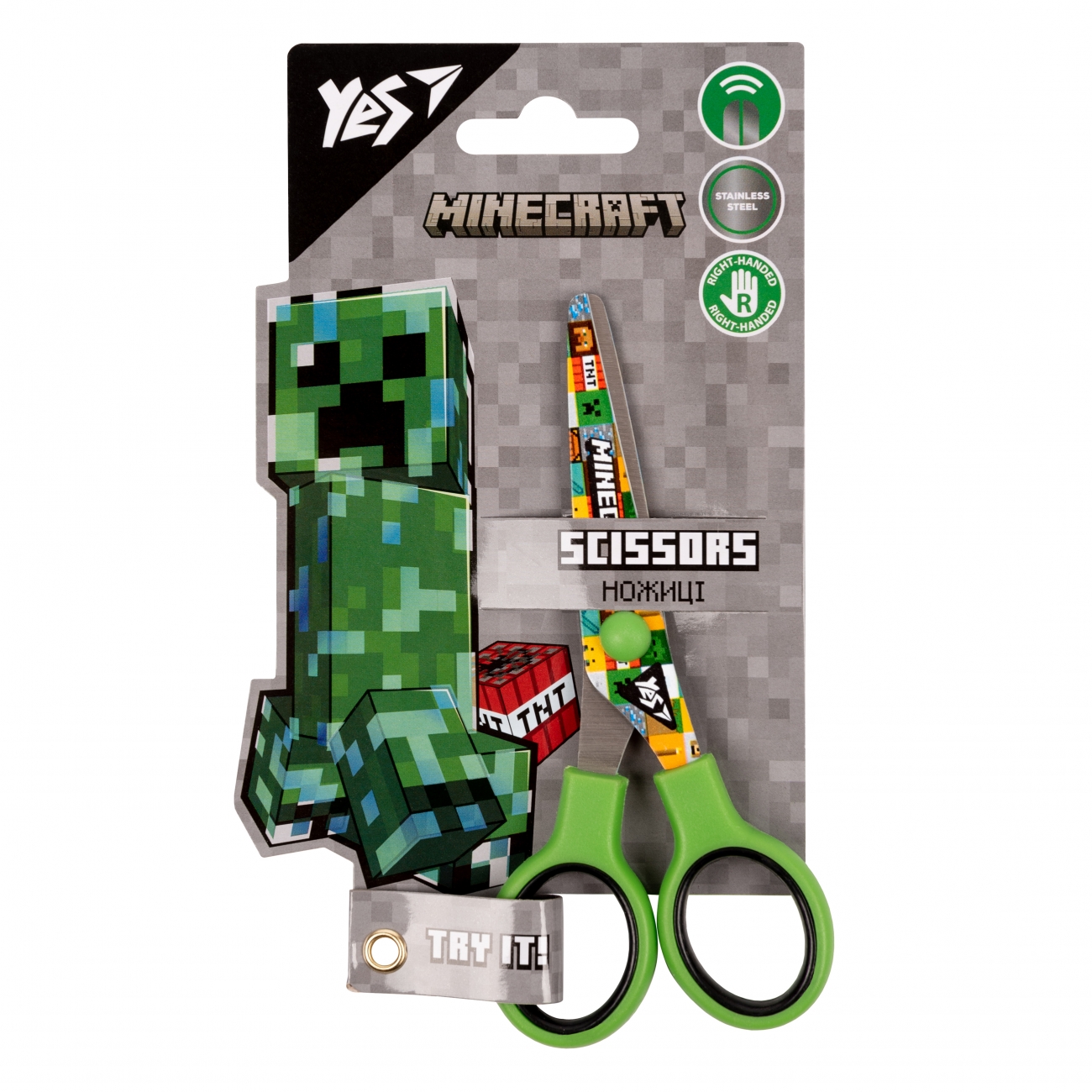 Ножиці "Minecraft" 13 см, з принтом на лезі, 480414 Yes 1