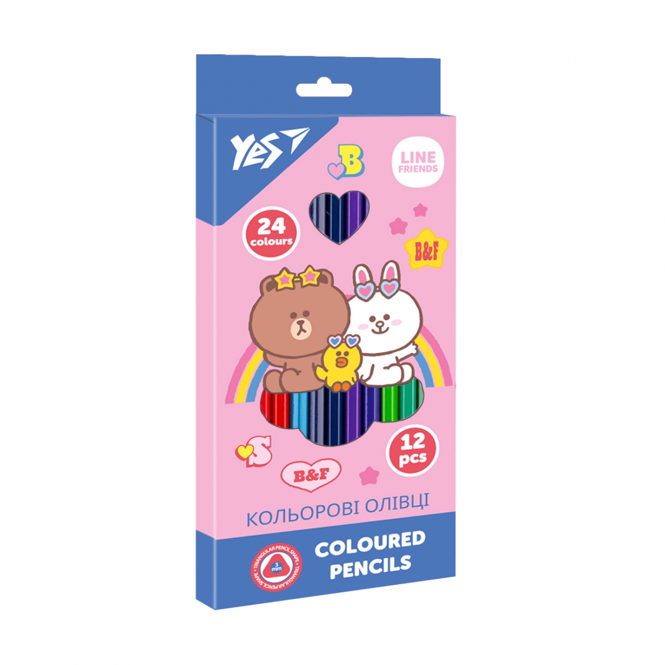 Карандаши 12/24 цв. YES  "Line Friends", 290713