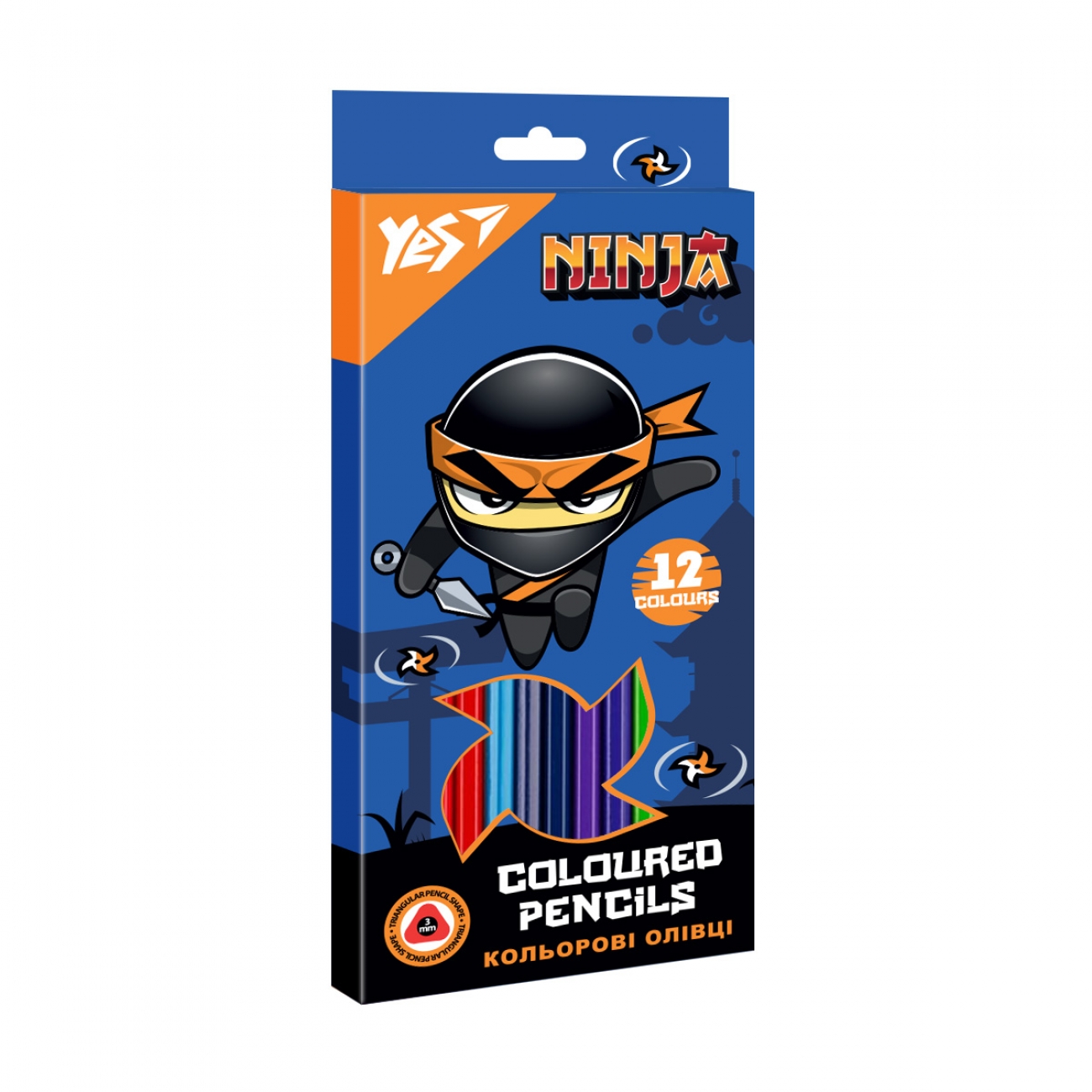 Карандаши 12 цв. YES  "Ninja", 290703