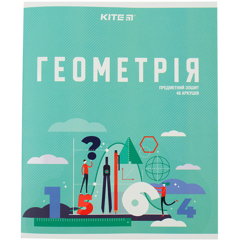 Зошит 48  кл, Предметка - Геометрія, софт тач+УФ, Urban, K23-240-27