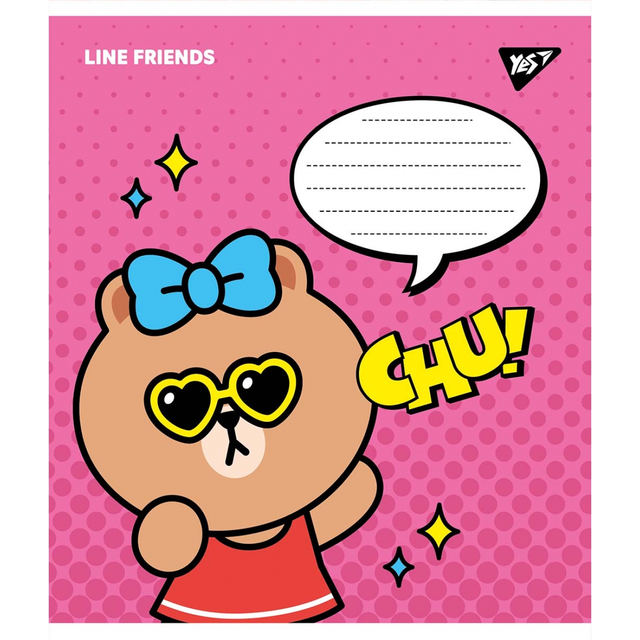 Зошит 12 кос. YES Line friends, 766308 3