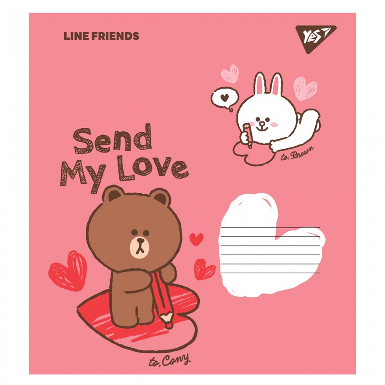 Зошит 12 кос. YES Line friends, 766560 3