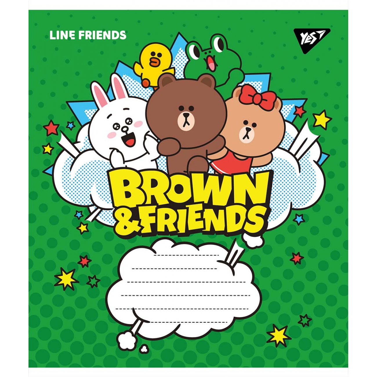 Зошит 12 кос. YES Line friends, 766308
