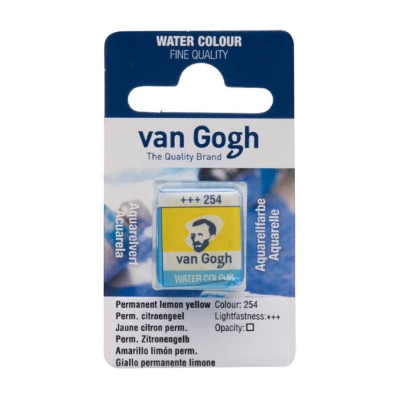 Фарба акварельна Van Gogh 254 Перм. лимонний світлий, кювета, Royal Talens