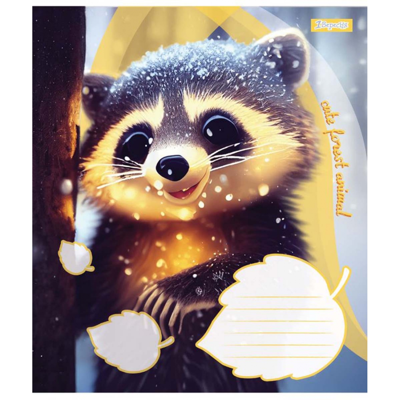 Тетрадь 12 кл. 1В Cute forest animal, 766262