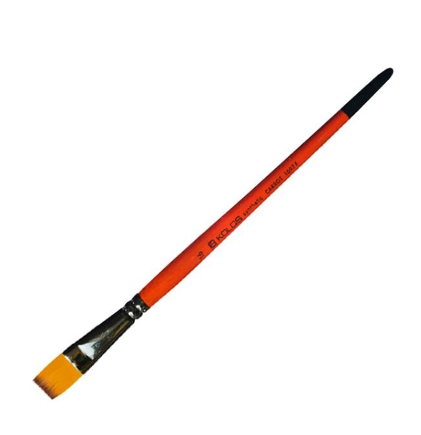 Пензель Синтетика плоский Carrot 1097F №16 Kolos