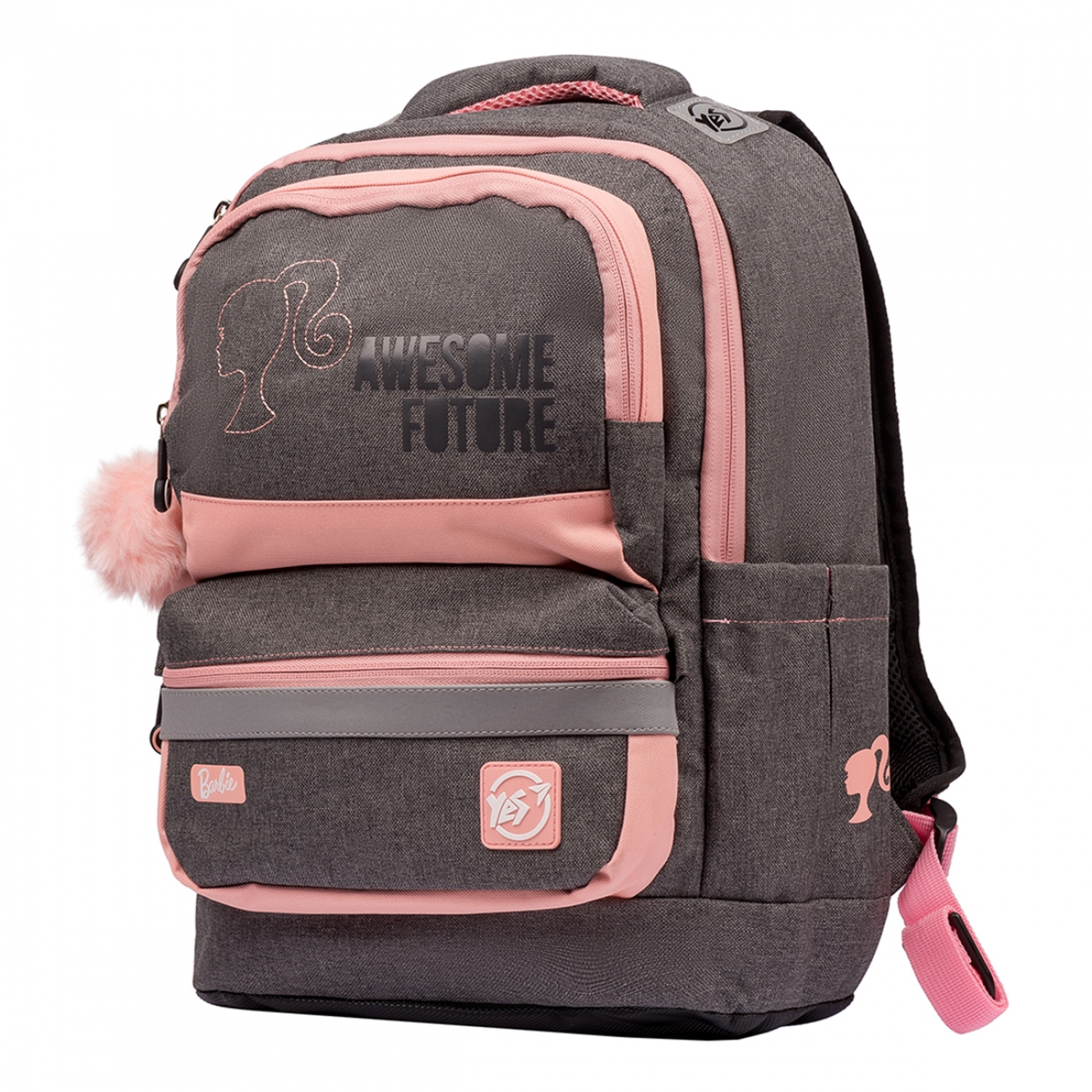 Рюкзак шкільний YES S-30 Juno XS "Barbie", сірий/рожевий Ergo, 558794 1