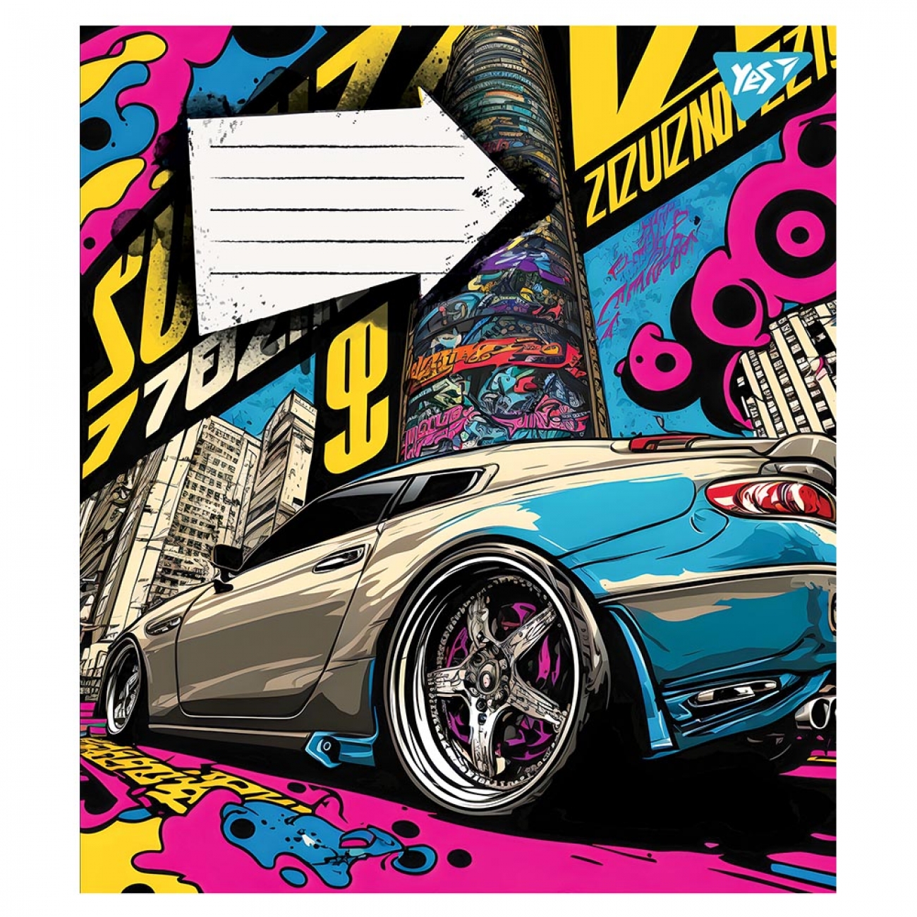 Тетрадь 24 кл. YES Colour car, 766632