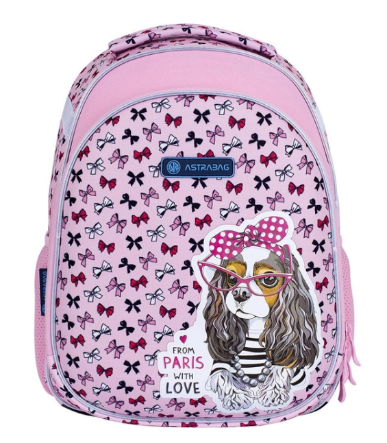 Рюкзак школьный AS1 1 отд. "Sweet Dog With Bows", Astrabag, 501021014