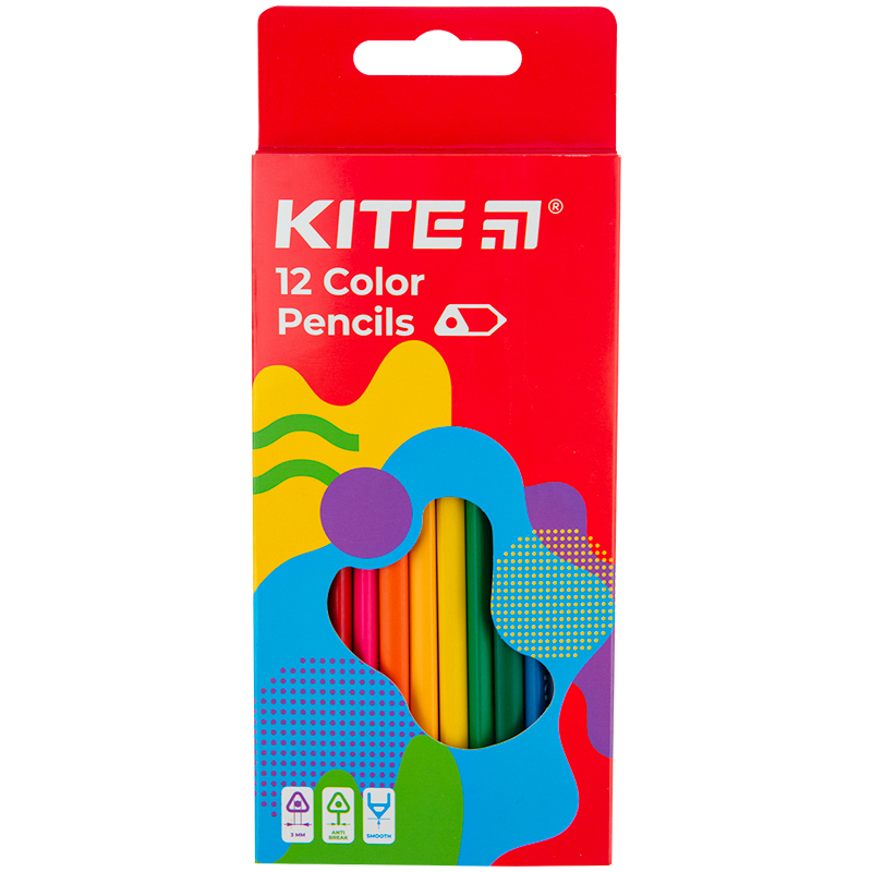 Олівці кольорові тригранні, 12 шт. Kite Fantasy, K22-053-2