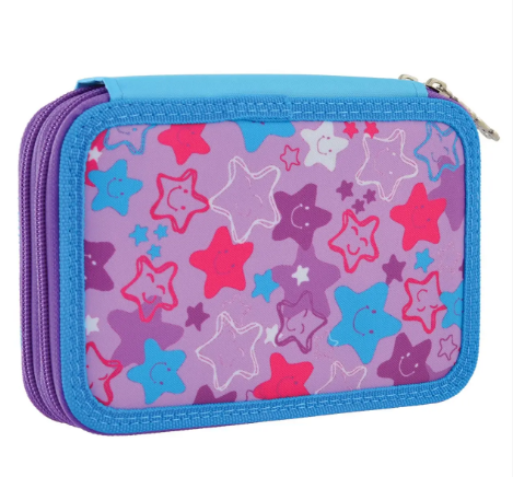 Пенал твёрдый двойной  HP-01 "Funny Stars", 20*13*4,5, 532417 1