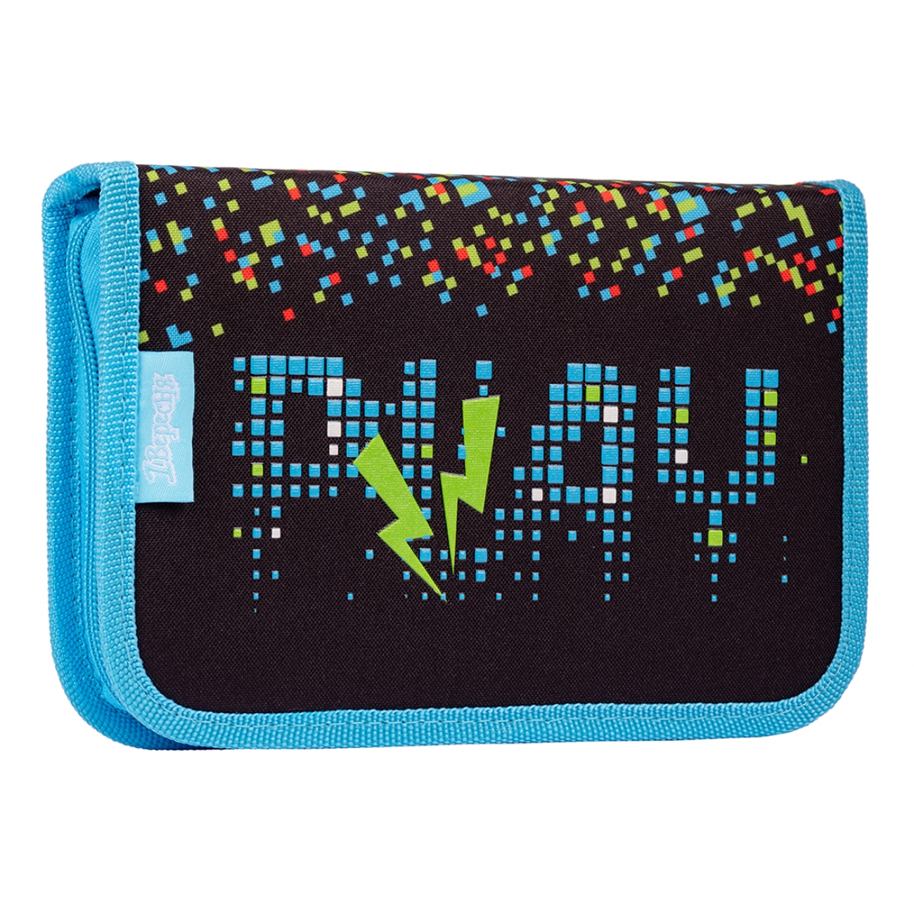 Пенал твердый одинарный с клапаном, 1В HP-03  "Play", черный, 532901 1